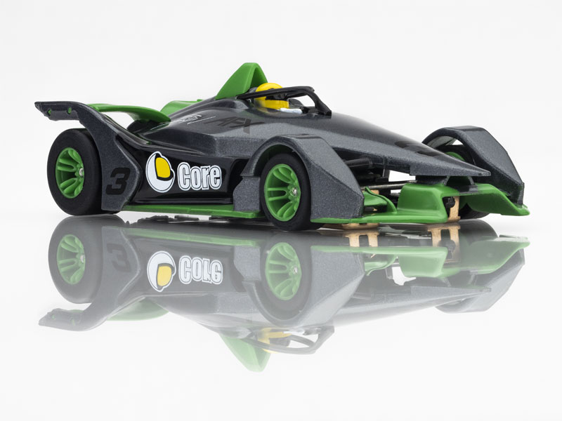 AFX Formula N #3 Silver/Green Mega G+ HO Slot Car