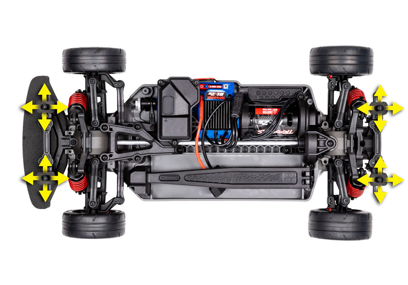 Traxxas 4-Tec 2.0 1/10 AWD BL-2s Brushless RTR Chassis w/TQ Radio & FREE LIPO BATTERY AND EZ-PEAK CHARGER