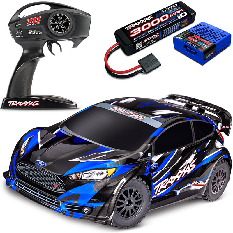 Traxxas Ford Fiesta ST Rally 1/10 AWD BL-2S Brushless RTR Car & FREE LIPO BATTERY AND EZ-PEAK CHARGER