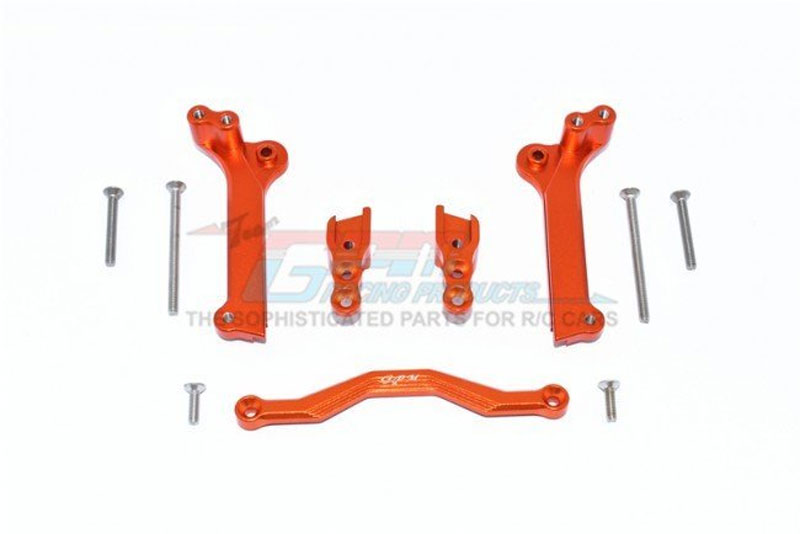 GPM Aluminum Front Shock Mount Set for Maxx (Orange)