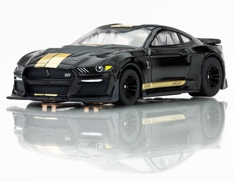 AFX 2022 Shelby Mustang GT350H Black/Gold Mega G+ HO Slot Car