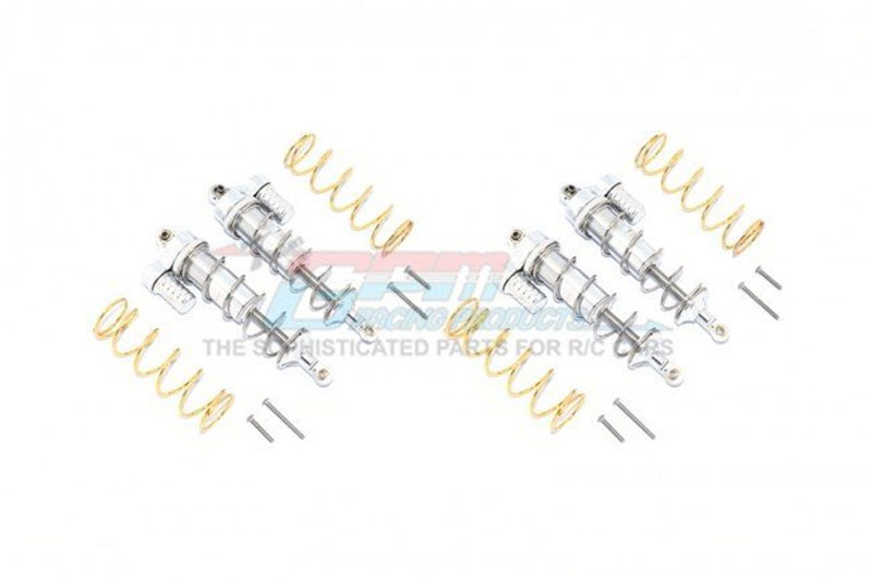 GPM Aluminum Front and Rear L-shape Piggy Back Spring Dampers 125mm for Maxx (Silver)