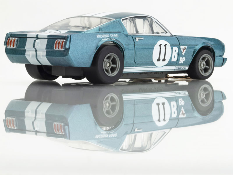 AFX 1965 Shelby Mustang GT350R Mark Donohue Blue/White Mega G+ HO