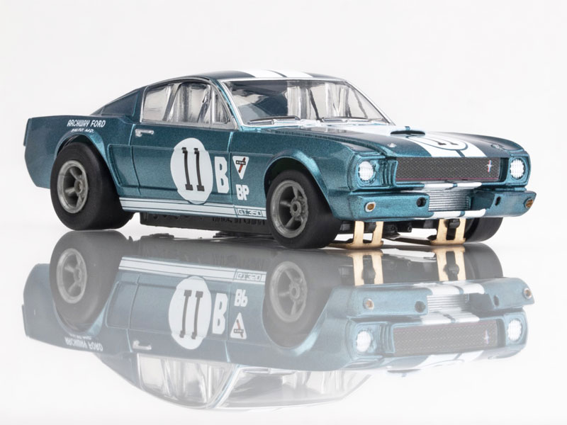 AFX 1965 Shelby Mustang GT350R Mark Donohue Blue/White Mega G+ HO