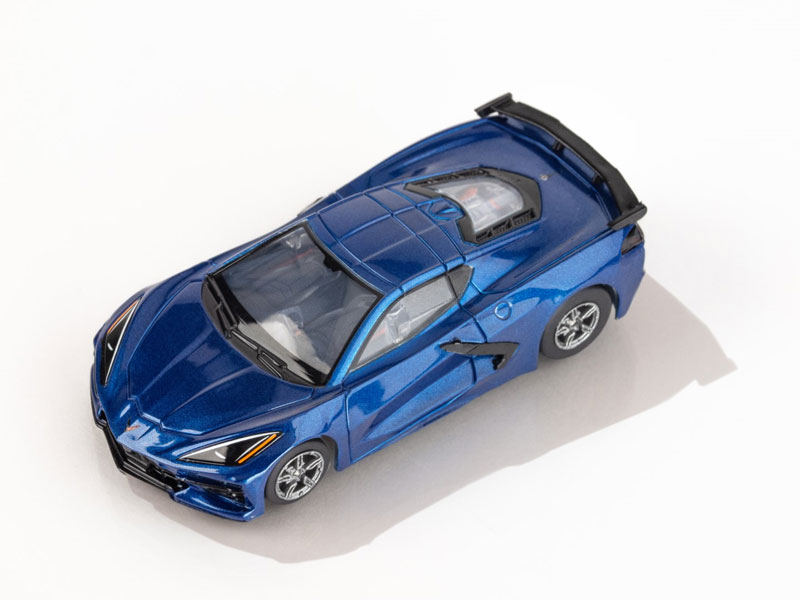 AFX Corvette C8 Blue Metallic Mega G+ HO Slot Car