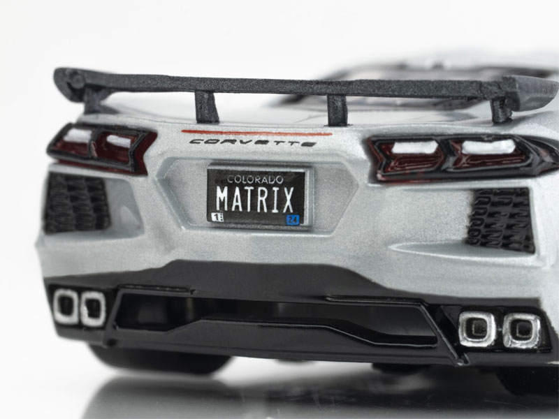 AFX Corvette C8 Ceramic Matrix Metallic Silver Mega G+ HO Slot Car