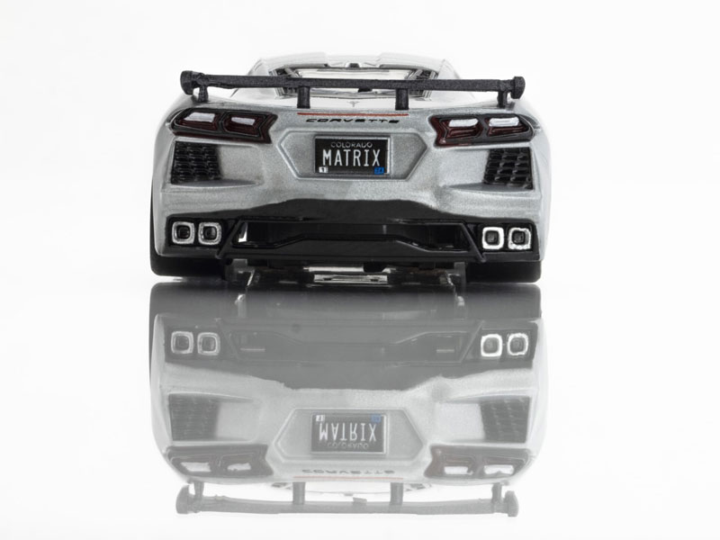 AFX Corvette C8 Ceramic Matrix Metallic Silver Mega G+ HO Slot Car