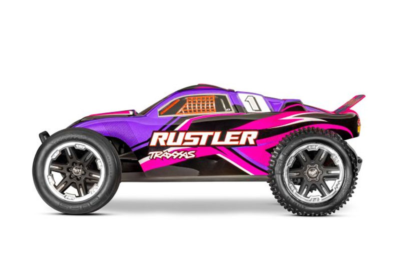 Traxxas Rustler 2WD Heavy Duty RTR RC Stadium Truck w/ID Battery & USB-C Charger