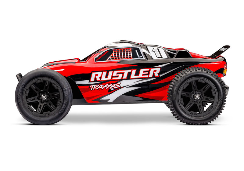 Traxxas Rustler 2WD Heavy Duty RTR RC Stadium Truck w/ID Battery & USB-C Charger