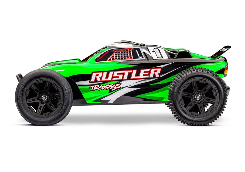 Traxxas Rustler 2WD Heavy Duty RTR RC Stadium Truck w/ID Battery & USB-C Charger