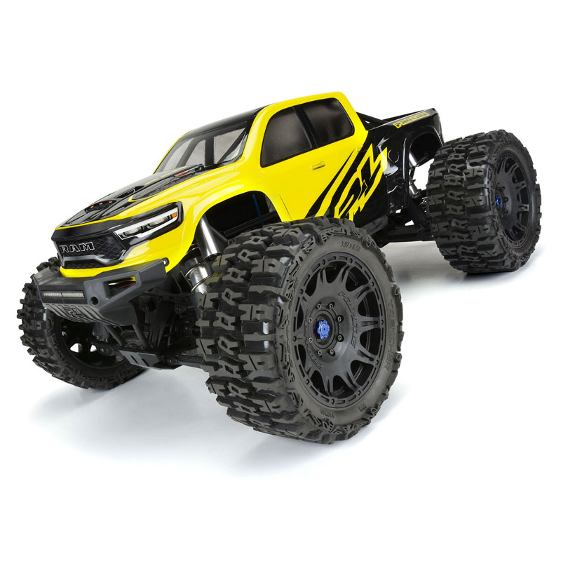 Pro-Line 1/6 Trencher Front/Rear 5.7in Tires Mounted on Raid Black 8x48 Removable 24mm Hex Wheel (2)