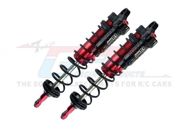 GPM Red Aluminum 6061-T6 Rear L-shape Emulation Piggy Back (Built-in Piston Spring) Adjustable Spring Dampers 143mm