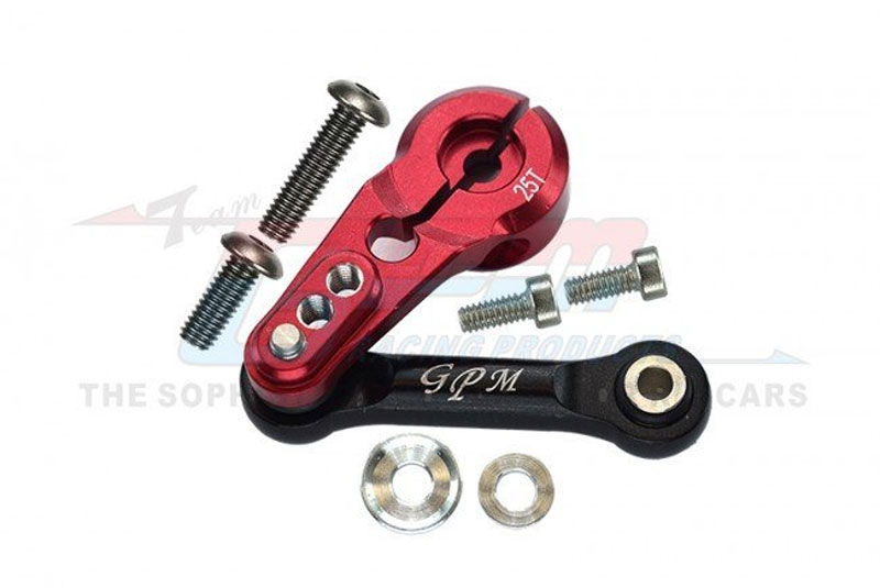 GPM Red Aluminum 6061-T6 Tie Rod+25T Servo Horn