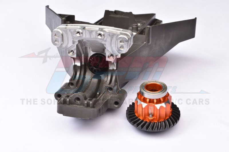 GPM Medium Carbon Steel 32/10T Front And Rear Differential Gear Set (Black)