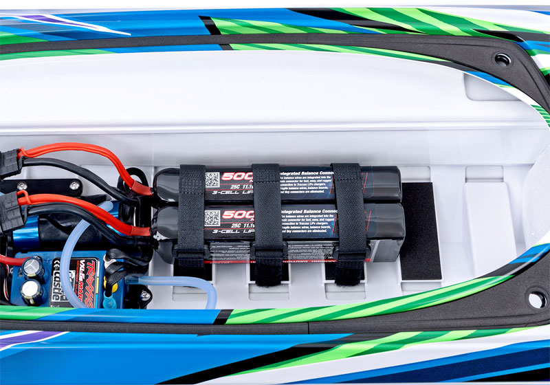 Traxxas Spartan SR VXL-6S Brushless 50+MPH RC Speed Boat COMBO w/6S &