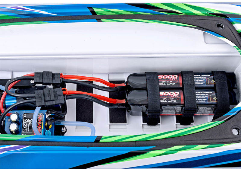 Traxxas Spartan SR VXL-6S Brushless 50+MPH RC Speed Boat COMBO w/6S &