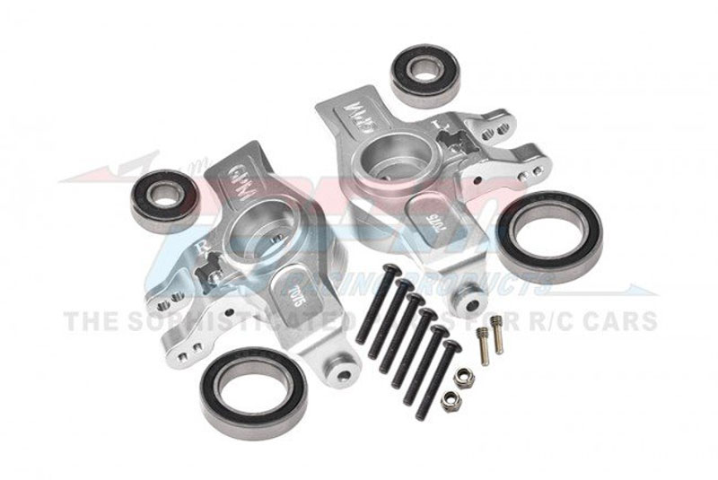 GPM Silver Aluminum 7075-T6 Front Knuckle Arms (Larger Inner Bearings) for UDR