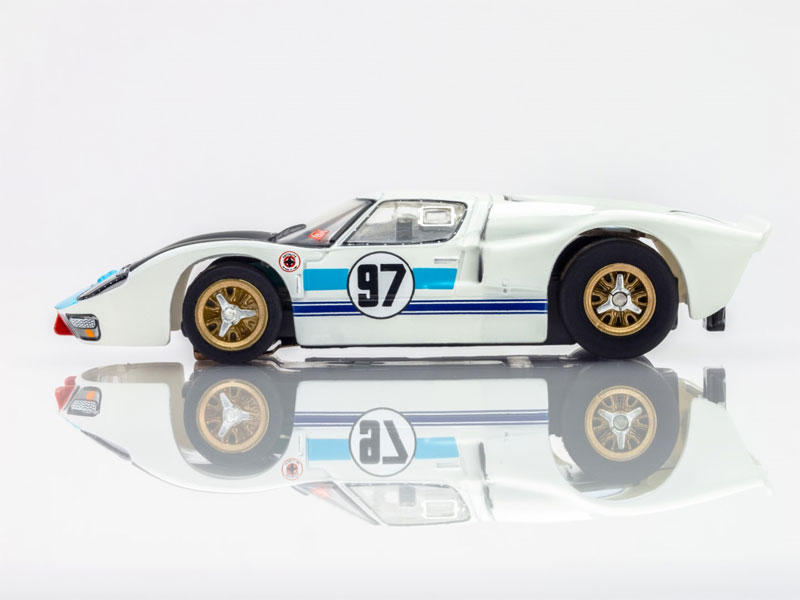 AFX Ford GT40 MKII 1966 Daytona #97 White/Black/Blue Mega G+ HO