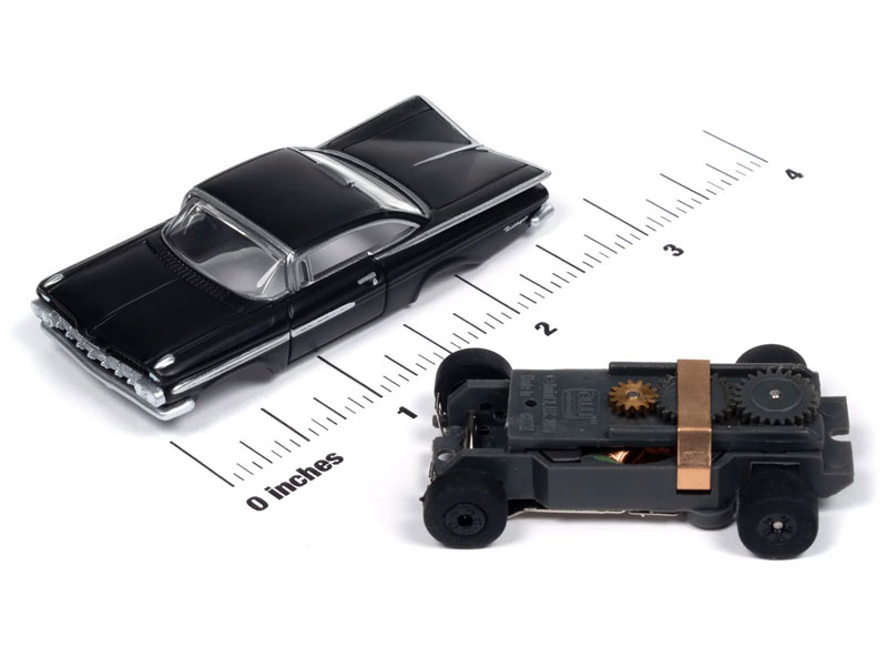 Auto World 1959 Chevy Impala (Gloss Black) Thunderjet HO Slot Car