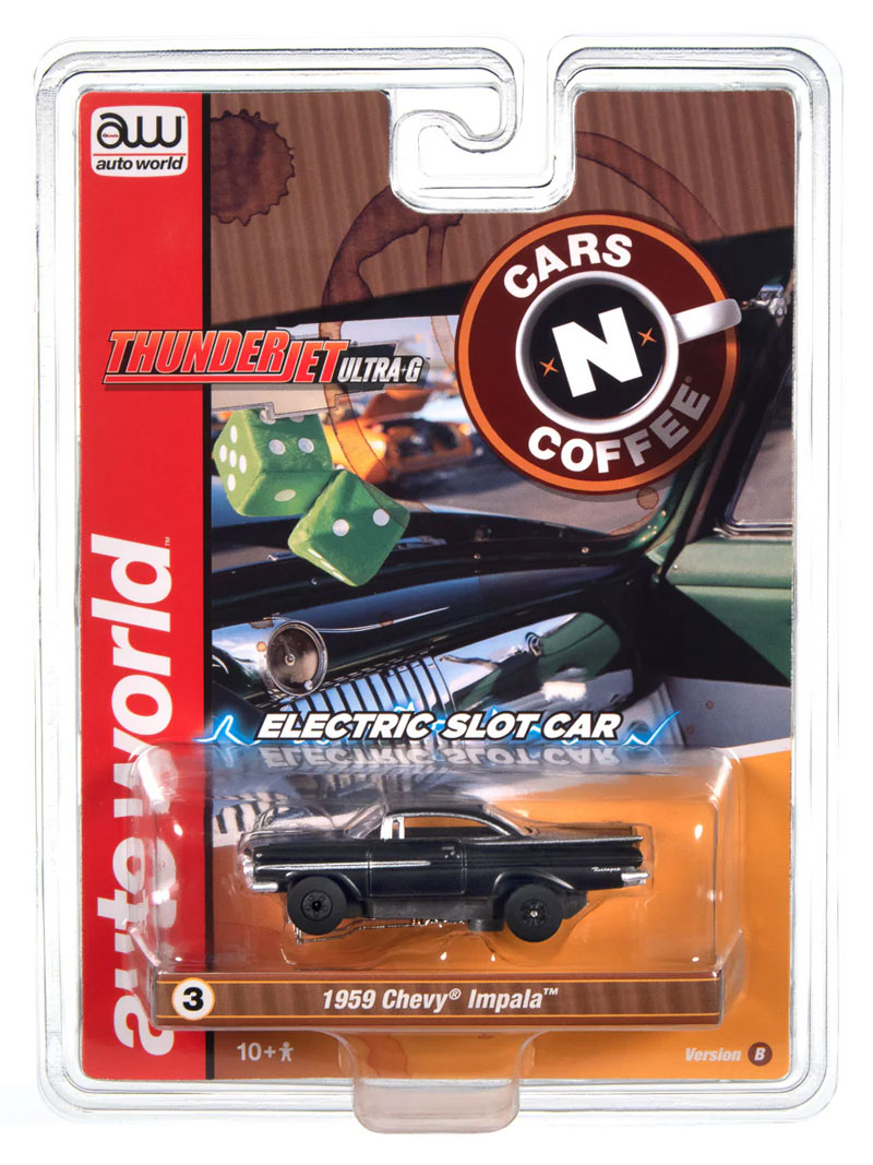 Auto World 1959 Chevy Impala (Gloss Black) Thunderjet HO Slot Car