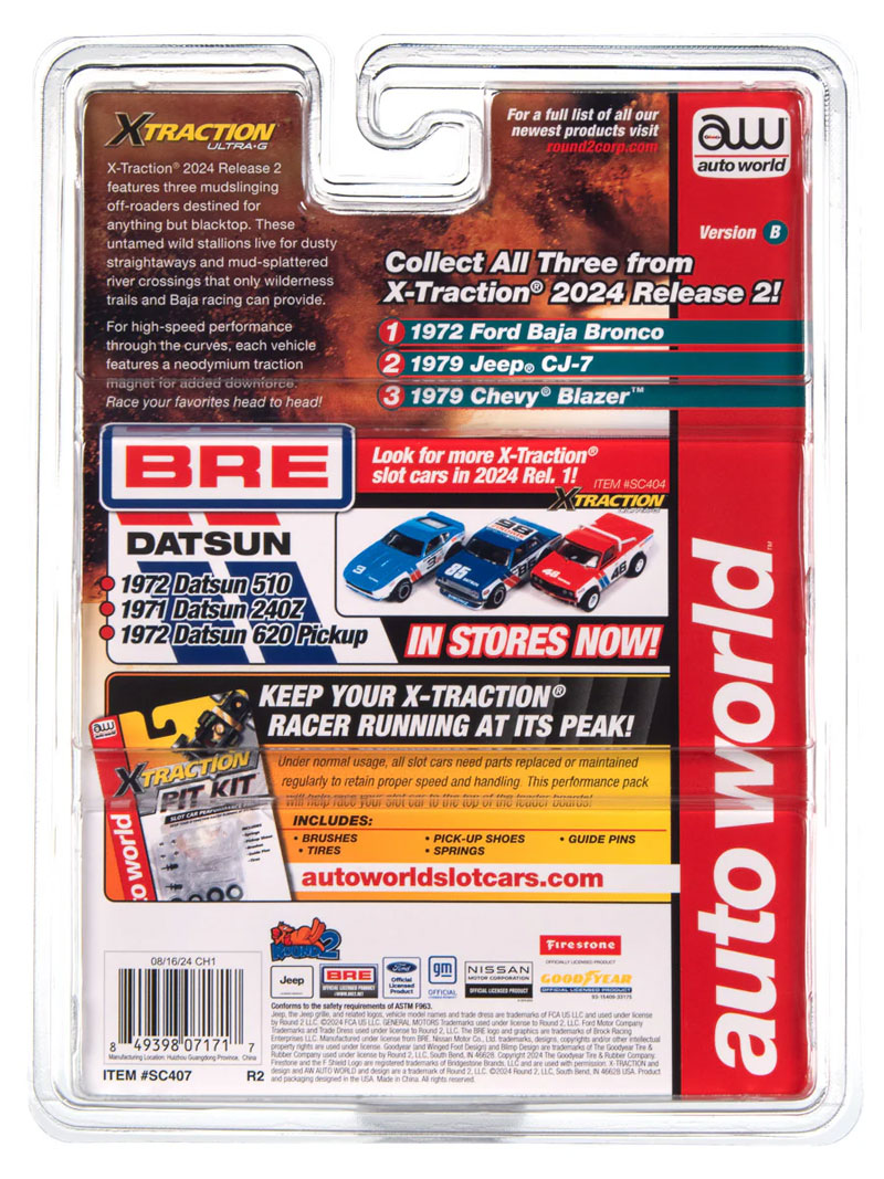 Auto World 1979 Chevy Blazer (Black w/Red & Yellow Side Panels) X-Traction HO Slot Car