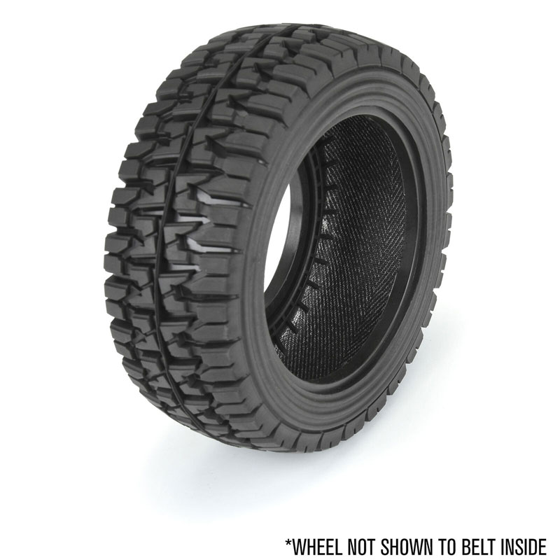 Pro-Line Mirage TT 2.2"/3.0" BELTED SC Tires Mounted on Raid Black 6x30 Removable Hex (12mm & 14mm) Wheels (2)