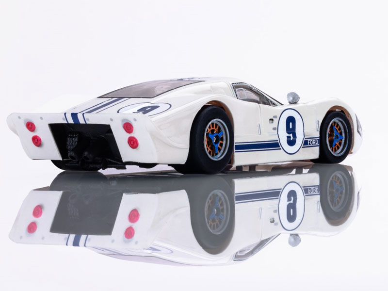 AFX Ford GT40 Mark IV #9 White Mega G+ HO Slot Car