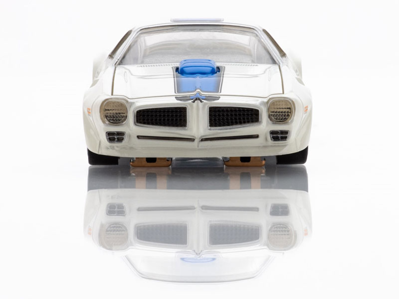 AFX 1970 Pontiac Firebird Trans Am White/Blue Mega G+ HO Slot Car
