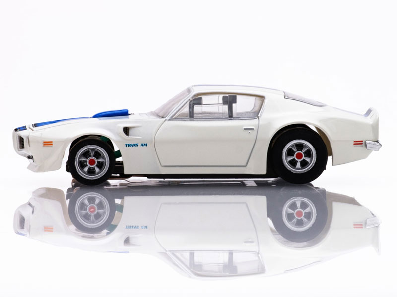 AFX 1970 Pontiac Firebird Trans Am White/Blue Mega G+ HO Slot Car