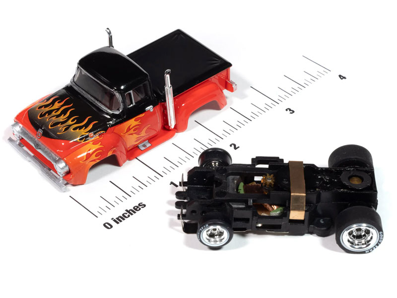 Auto World 1956 Ford F100 Pickup (Red) 4Gear HO Slot Car