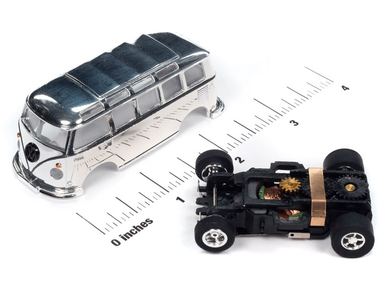 Auto World 1965 VW Samba Bus (Chrome) X-Traction HO Slot Car