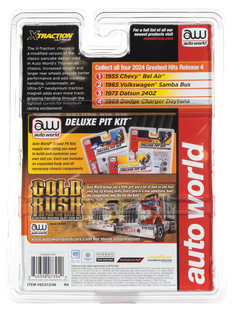 Auto World 1969 Dodge Daytona (Dark Grey) X-Traction HO Slot Car