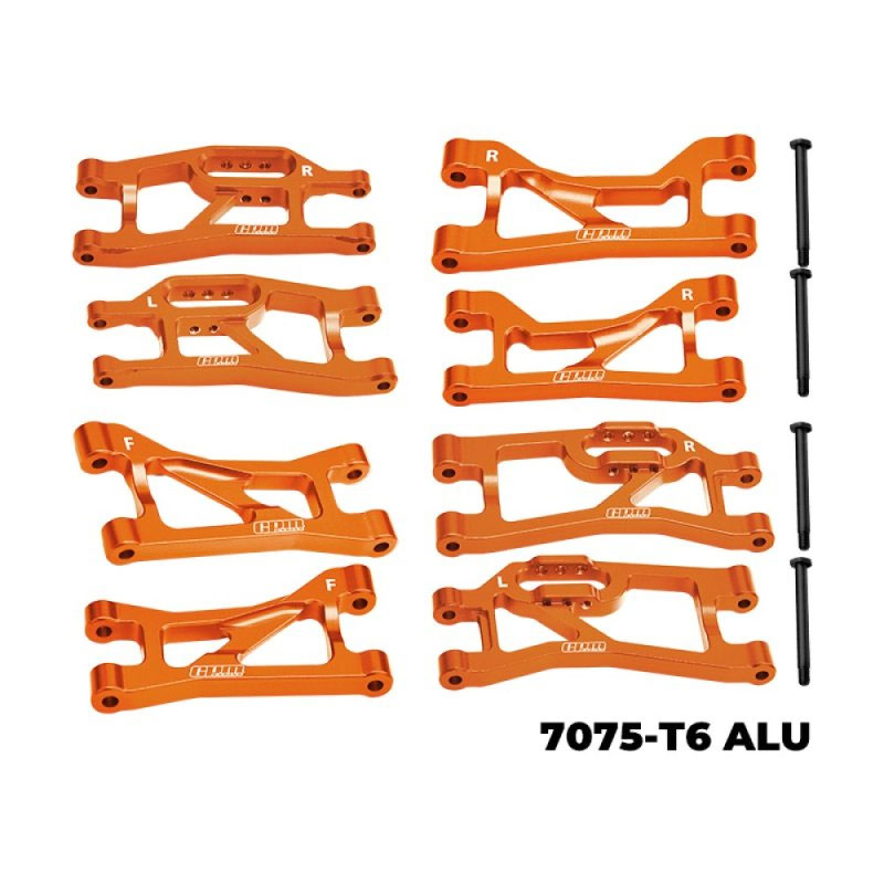 GPM Orange 7075 Alloy Front Upper & Lower and Rear Upper & Lower