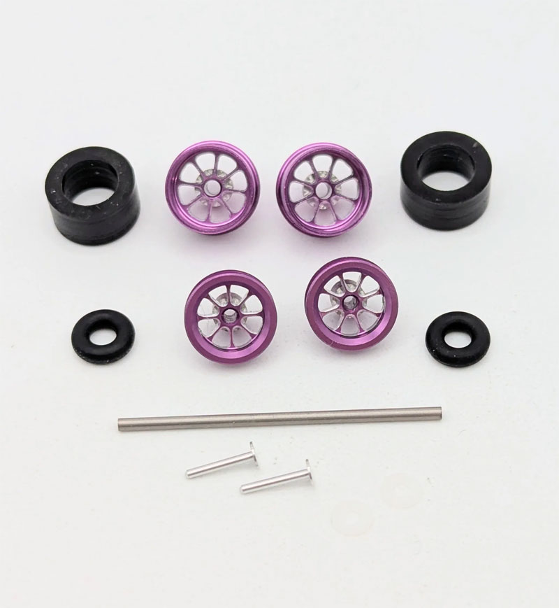 Viper Scale Racing Purple “Rattler” Billet Wheel Set for Inlines