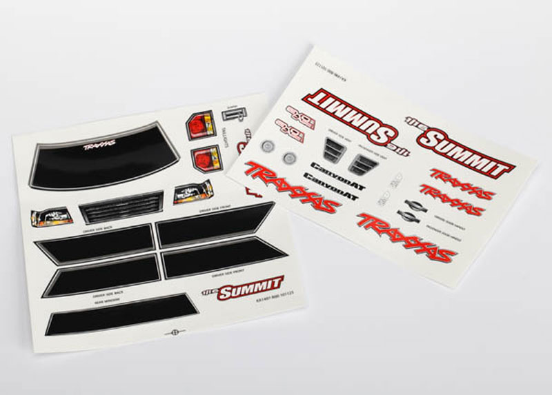 Traxxas 1/16th Summit Decals