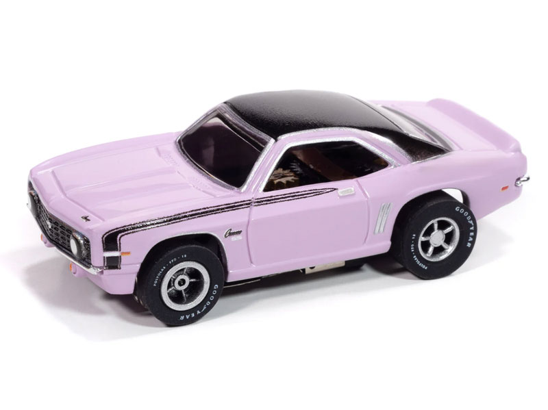 Auto World 1969 Chevy Camaro (Orchid & Black) X-Traction HO Slot Car