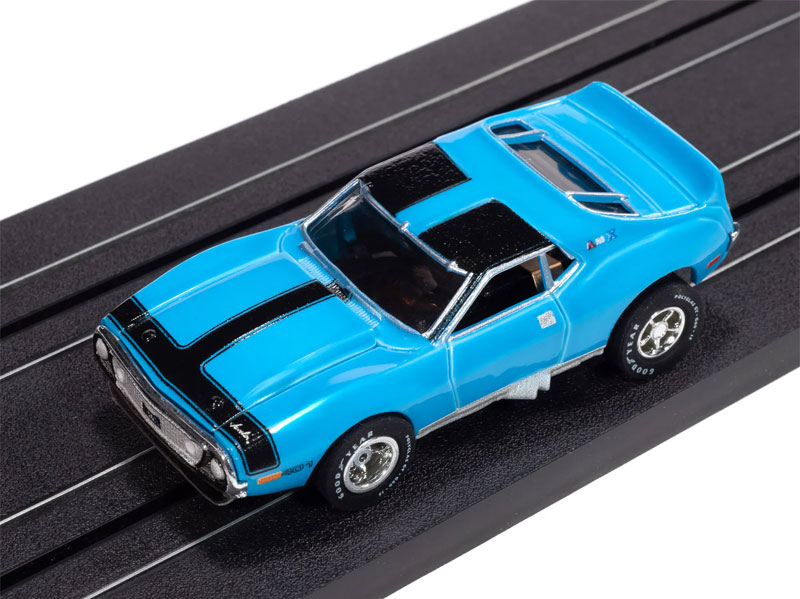 Auto World 1971 AMC Javelin (Blue & Black) X-Traction HO Slot Car