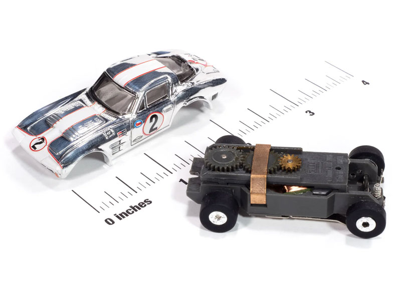 洋楽 CO Presents Auto World 1964 Corvette Grand Sport (Chrome) Thunderjet HO Slot Car