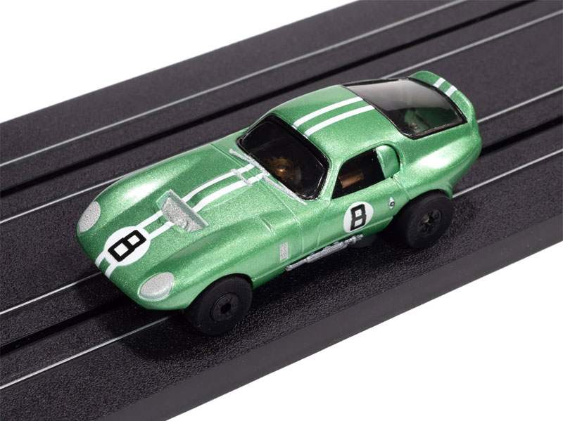 Auto World 1965 Shelby Cobra Daytona Coupe (Metallic Green) Thunderjet HO Slot Car