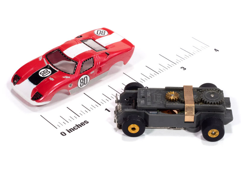 Auto World 1966 Ford GT40 (Carmine) Thunderjet HO Slot Car