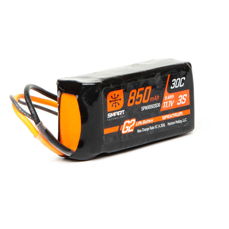 Spektrum 850mAh 3S 11.1V 30C Smart G2 LiPo Battery w/IC2 Plug