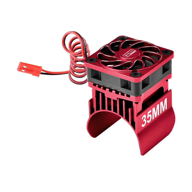 GPM Red 6061-T6 Alloy Cooling Fan With 35mm Motor Heat Sink