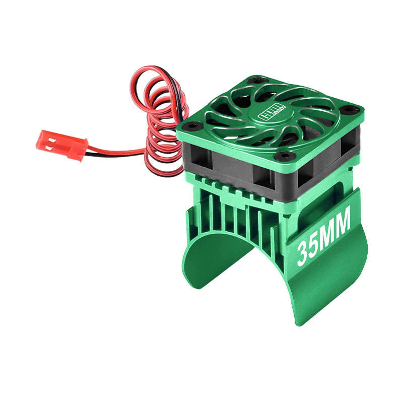 GPM Green 6061-T6 Alloy Cooling Fan With 35mm Motor Heat Sink