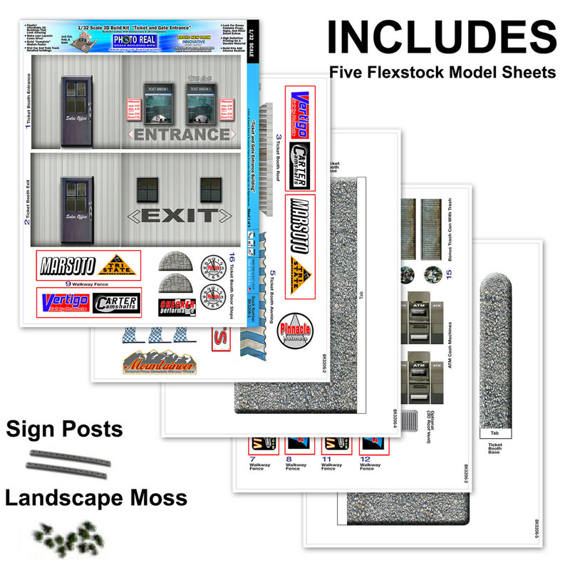 Innovative Hobby 1/32 scale Ticket & Gate Entrance Model Building Kit