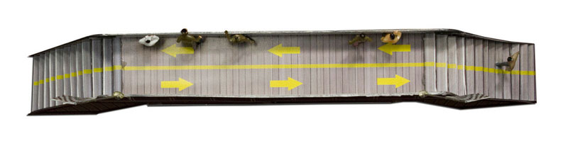 Innovative Hobby 1/64 scale "Pedestrian Bridge" Photo Real Fits AFX, Aurora, Autoworld Race Tracks Building Kit