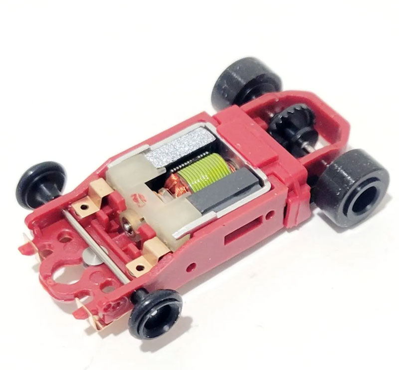 Viper Scale Racing (RED Colored Chassis) Viper built Super 7 “HB” Ready to Race HO Slot Car Chassis