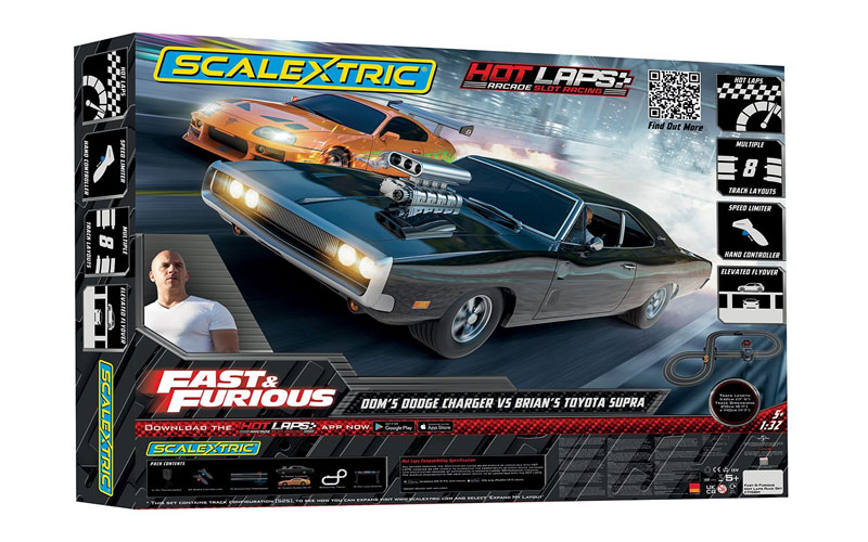 Scalextric Fast and Furious Hot Laps Race Set 1/32 Slot Car Track Set