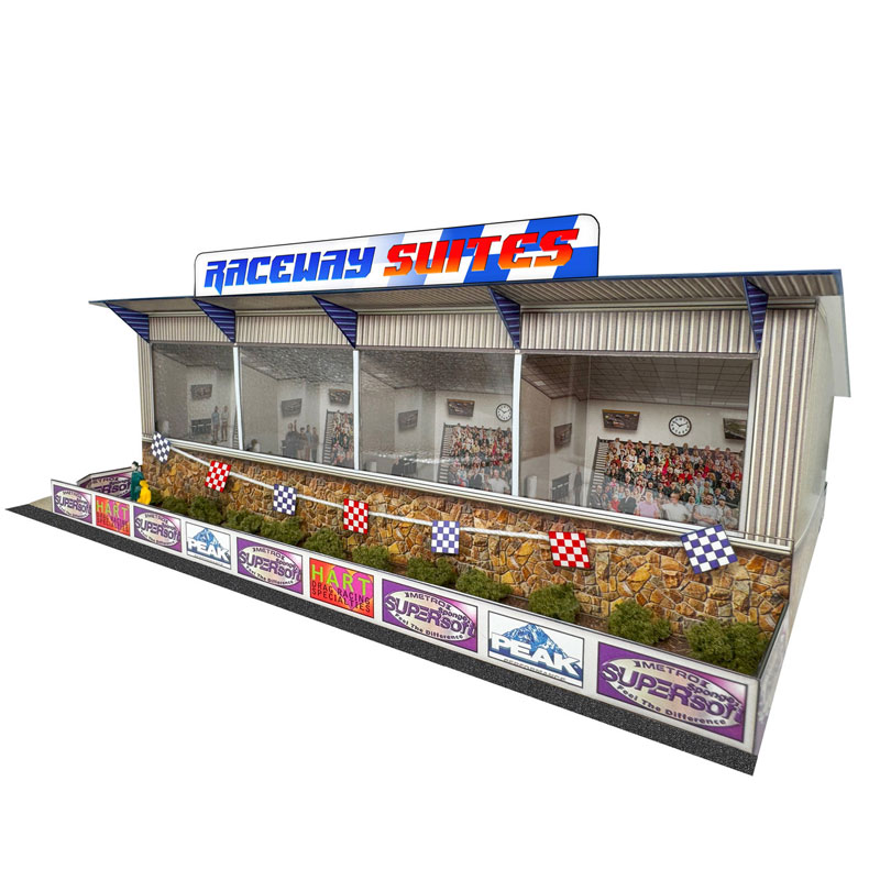 Innovative Hobby "Raceway Suites" Photo Real Scale Building Kit: 1/64 Scale