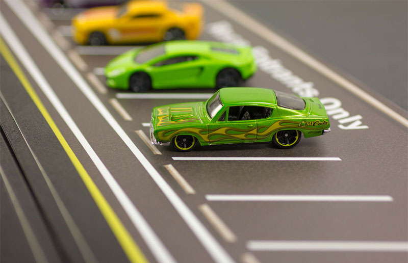 Innovative Hobby Trackside Parking Lot and Staging Area (Angled White Lines): 1/64 Scale