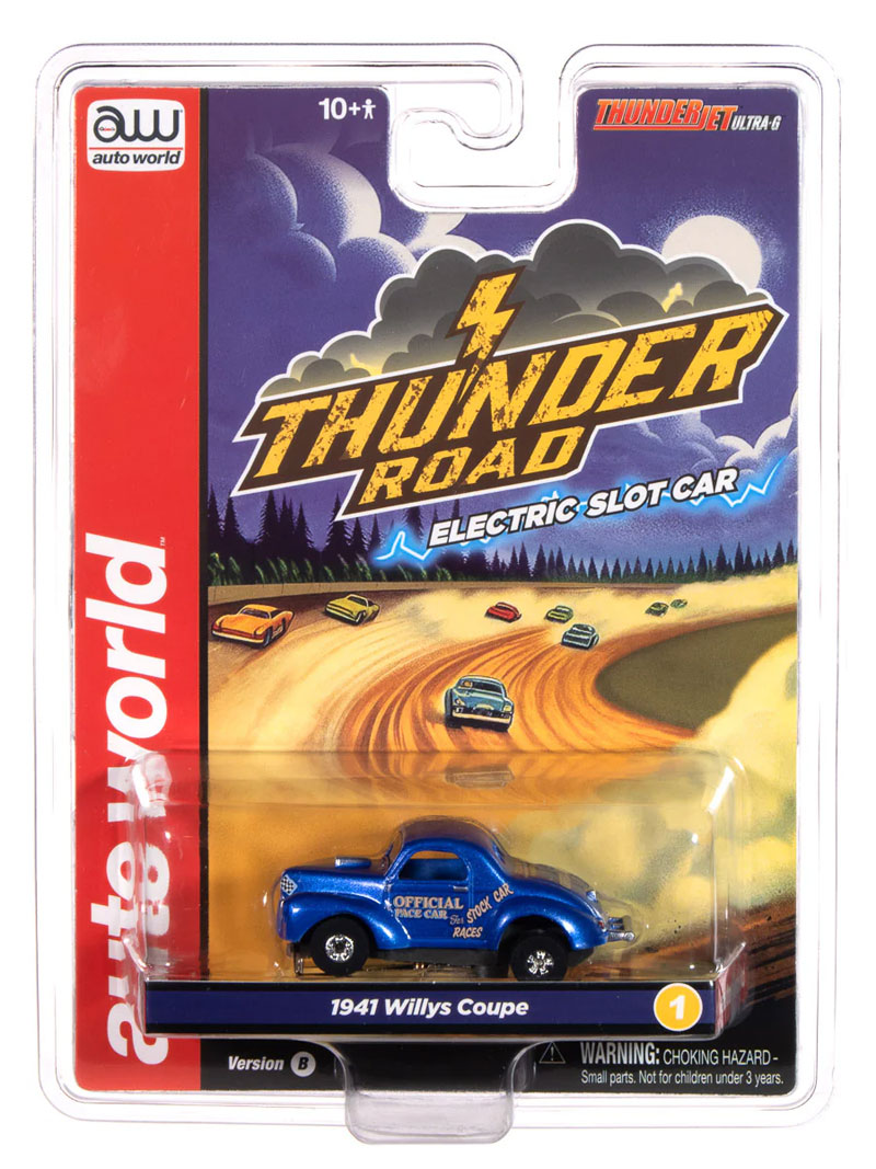 Auto World 1941 Willys Coupe (Blue) Thunderjet HO Slot Car
